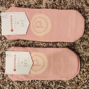 Pure Barre x Tavi Low-rise Grip Socks - Pink Lemonade
